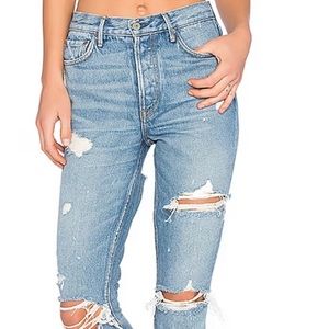 Karolina High-Rise Skinny Jean with Butt Slit in A Little More Love